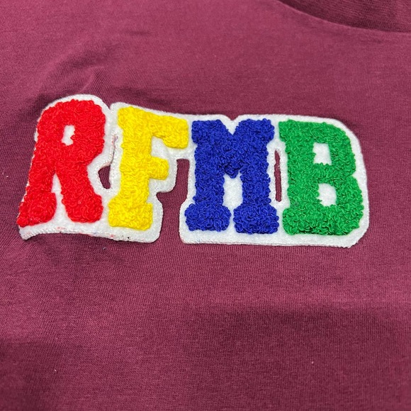 Racing Flags Money Bags RFMB Large Patch T-Shirt Red Streetwear - Picture 4 of 7